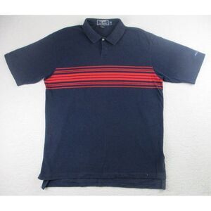 Polo Sport Ralph Lauren Shirt Mens XL Navy Blue Red Striped‎ Short Sleeve Golf